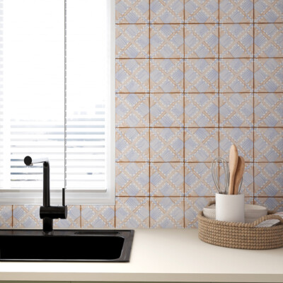 Vintage Linen Manta Glossy  Glazed Terracotta Tile 6×6 (TL80361)