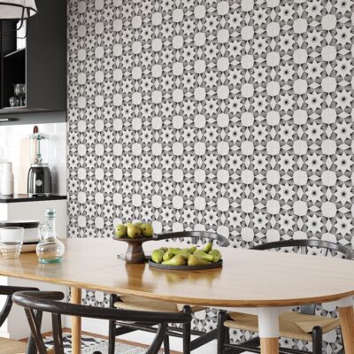Black Diamonds Glossy Ceramic Tile 6×6 (TL80371)