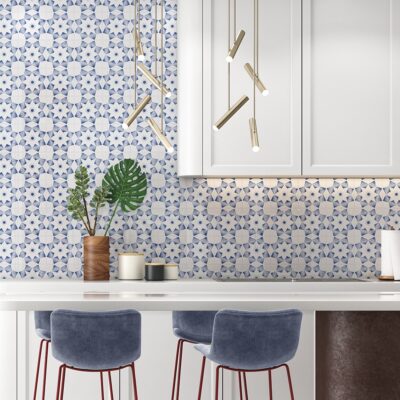 Blue Diamonds Glossy Ceramic Tile 6×6 (TL80376)