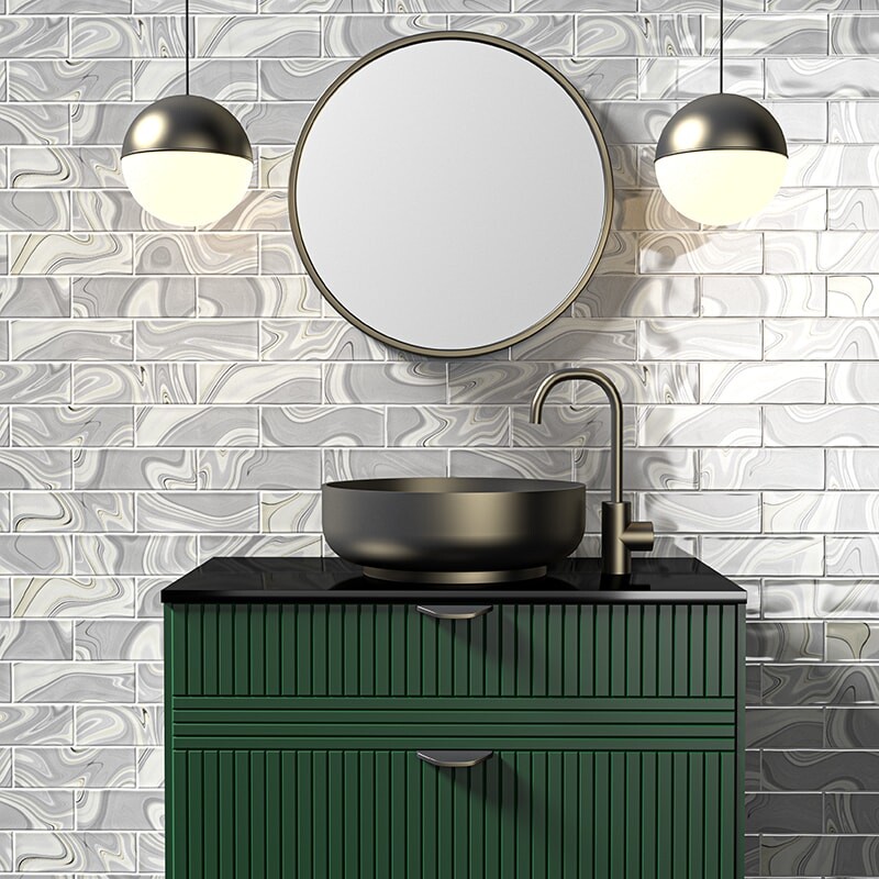 Saturn Glossy Subway Ceramic Tiles 3×9