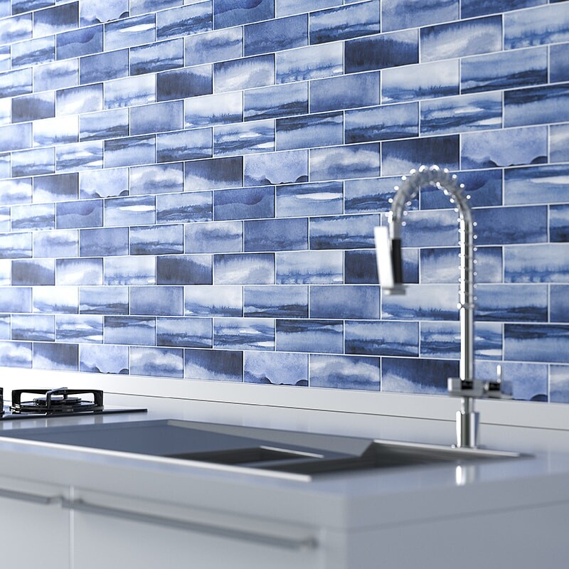 Mist Matte Subway Ceramic Tiles 3×9