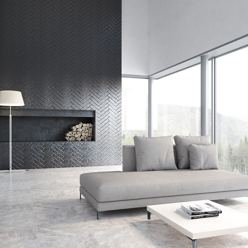 Gallery Platinum Glossy Subway Thin Brick Tiles 2 9/16×8 7/16