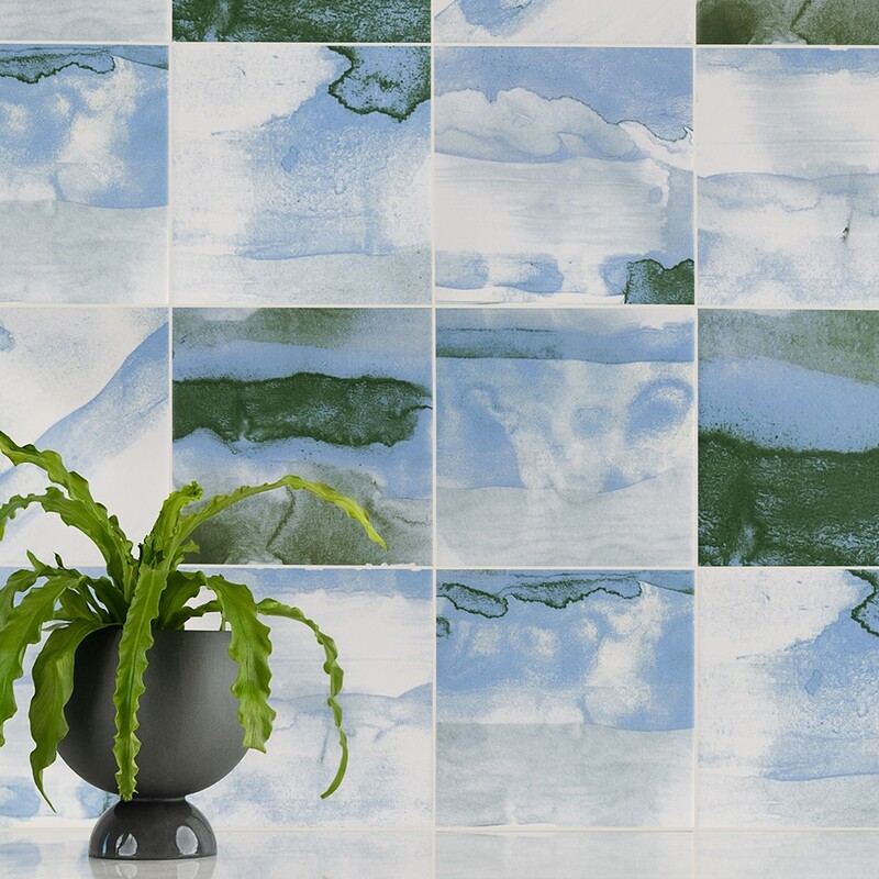 Mist Flower Matte Ceramic Tiles 6×6