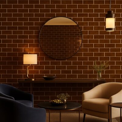Hickory Glossy  Thin Brick Tiles 2 1/4×7 7/8 (TL80570)