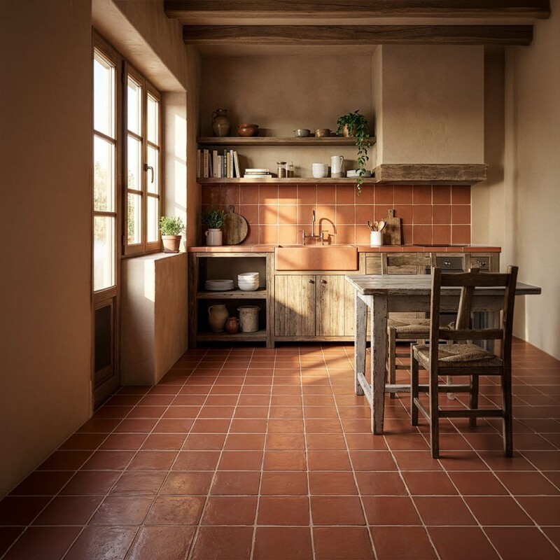 Azulejos de terracota foscos feitos à mão, 6×6