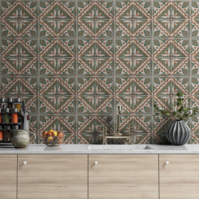 Raphael Glossy  Terracotta Tile 6×6 (TL80749)