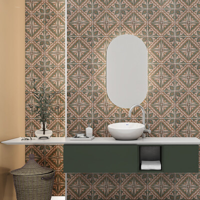 Donatello Glossy  Terracotta Tile 6×6 (TL80750)