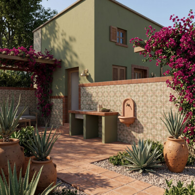 Daphne Matte Glazed Terracotta Tiles 6×6 (TL80790) Room Scene Image