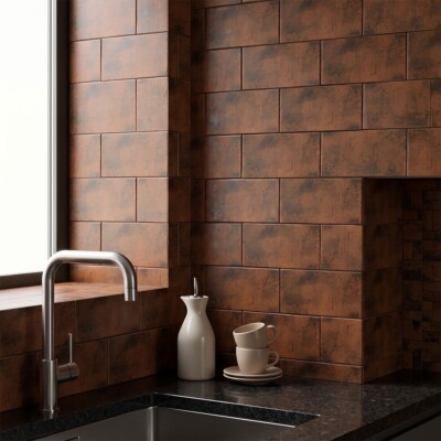Sunset Matte Glazed Terracotta Tiles 4×8 (TL80793) Room Scene Image