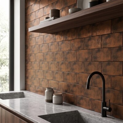 Sunset Matte Glazed Terracotta Tiles 4×8 (TL80793) Room Scene Image