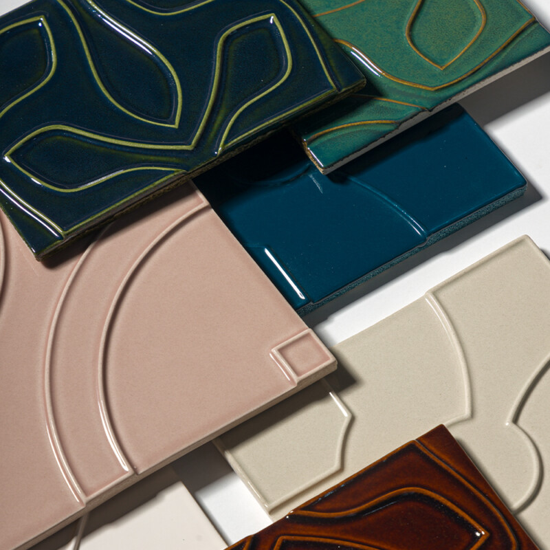 Winter Clay Glossy Manukie Ceramic Accent Tiles 8×8