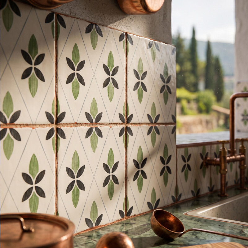 Evergreen Matte Glazed Terracotta Tiles 6×6