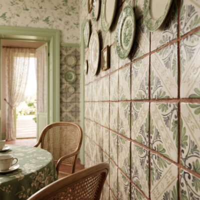Lisbon Matte Glazed Terracotta Tiles 6×6 (TL80904) Room Scene Image