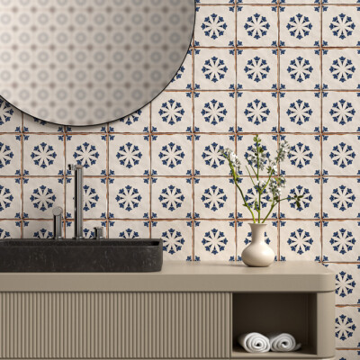 Rosebud Matte  Glazed Terracotta Tile 6×6 (TL80913)