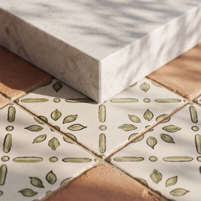 Abode Matte Glazed Terracotta Tiles 6×6 (TL80915) Cotto Med Natural Square Terracotta Tiles 6×6 (TL90883) Room Scene Image