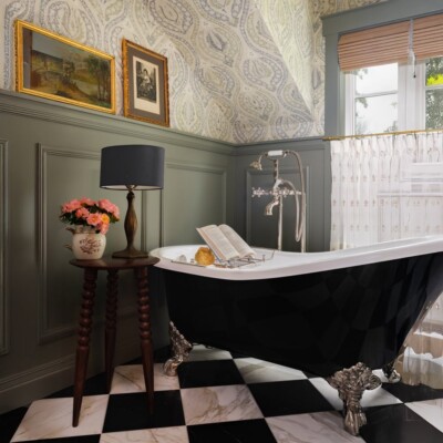 Black Honed Marble Tiles 12×12 (TL90216) Room Scene Image
