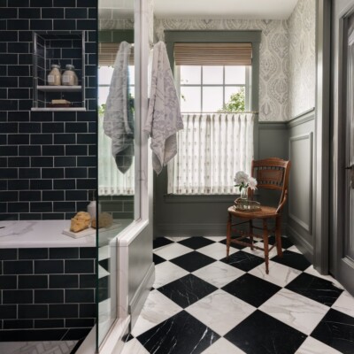 Black Honed Marble Tiles 12×12 (TL90216) Room Scene Image
