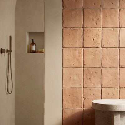Cotto Med Natural Square Terracotta Tiles 8×8 (TL90805) Room Scene Image