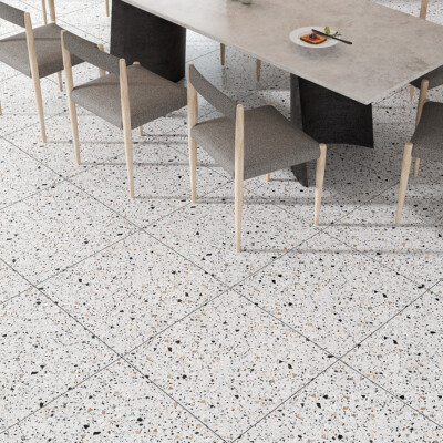 Nougat Honed  Terrazzo Tile 24×24 (TL91211)
