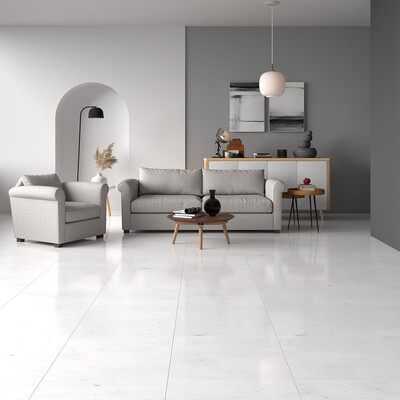 Royal White Polished Marble Tile 23 5/8×23 5/8 (TL91292)