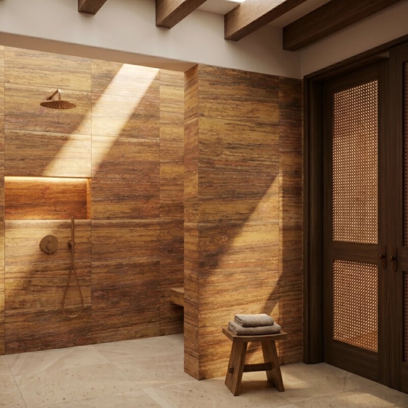Scabas Red Travertine Collection