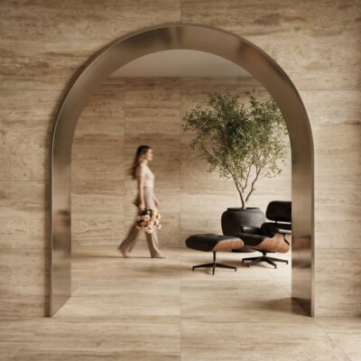 Roman Honed Blend Travertine Tiles 12×24 (TL91389) Room Scene Image
