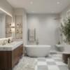 Allure Light, Bianco Dolomiti Classic Polished Checkerboard Pattern Marble Tiles 18×18
