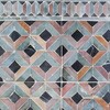 Carreaux de bordure en pierre calcaire plissée adoucie Visconte 3×8