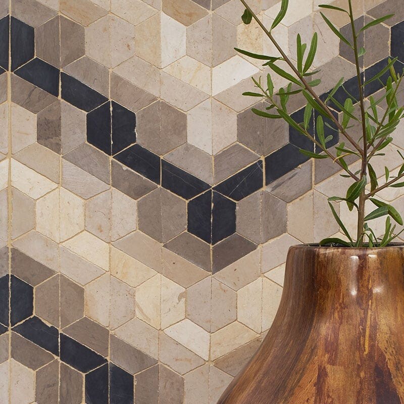 Shiri Honed Limestone Mosaics 12×9