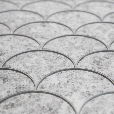 Fan Glossy Glass Mosaic 10 1/16×10 1/16 (WCG10033)