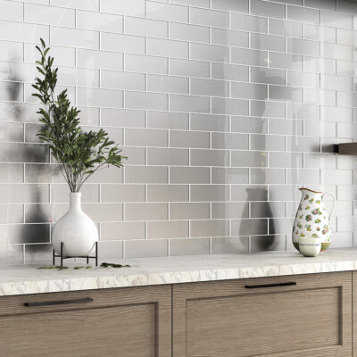 Nickel Metallic Subway Glass Tile 3×9 (WCG10039)