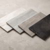 Weathered Black Matte Concrete Look Porcelain Tiles 12×24 (WIS11841) Melted Ice Matte Concrete Look Porcelain Tiles 12×24 (WIS11839) Sage Matte Concrete Look Porcelain Tiles 12×24 (WIS11840) Aqua Matte Concrete Look Porcelain Tiles 12×24 (WIS11838)