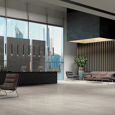 Керамическая мозаика Atelier Black Honed 2×2 под бетон 12×12