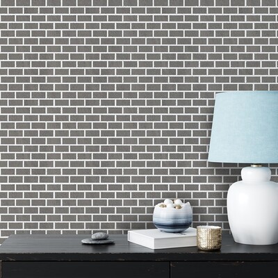 Mosaicos de porcelana com aparência de concreto, acabamento polido cinza oliva 1x2, Atelier 12x12