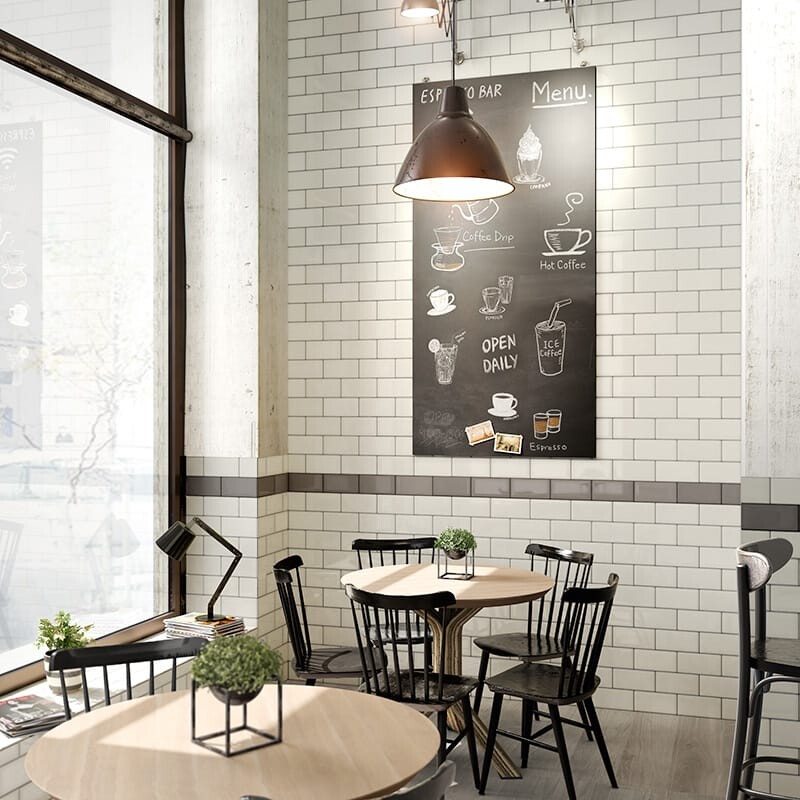 Grey Glossy Ceramic Tiles 4×8