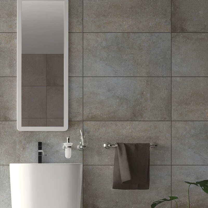 Stockholm Greige Honed Concrete Look Porcelain Tiles 12×24
