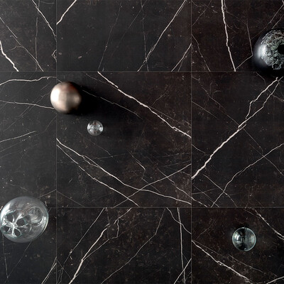 Marquina Nero Polished Porcelain Tile 24×24 (WLE00948)