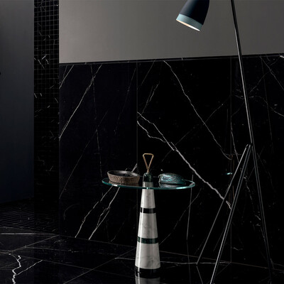 Marquina Nero Polished Porcelain Tile 12×24 (WLE00952)