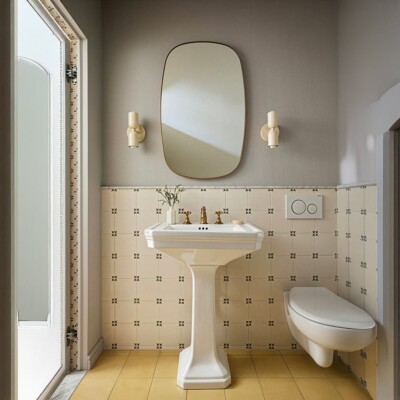 Garden Blanc Glazed Ceramic Tiles 6×6 (WLV20299) Room Scene Image