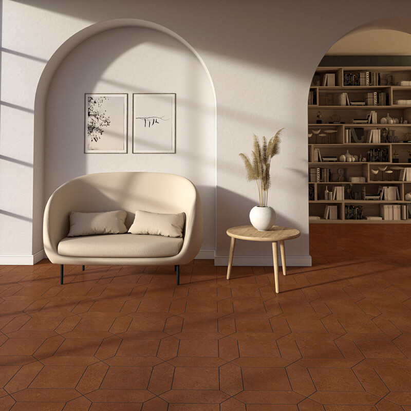 Satin Matte Picket Terracotta Tiles 10×13 3/4