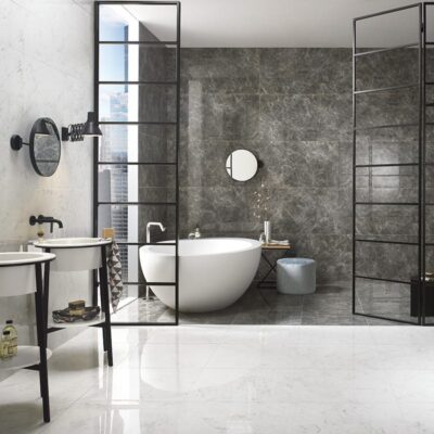 Bianco Carrara Polished Porcelain Tile 12×24 (WNB00337)