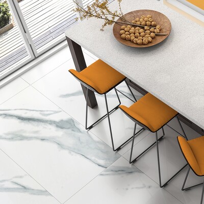 Statuario Matte Marble Look Porcelain Tile 24×48 (WQA10167)