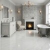 Brushed Aluminum Baroque Bathroom Vanities 47 1/2×21 1/2