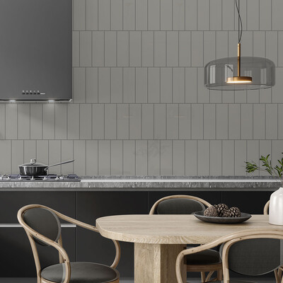 Dark Gray Glossy Subway Ceramic Tile 4×12 (WVT00233)