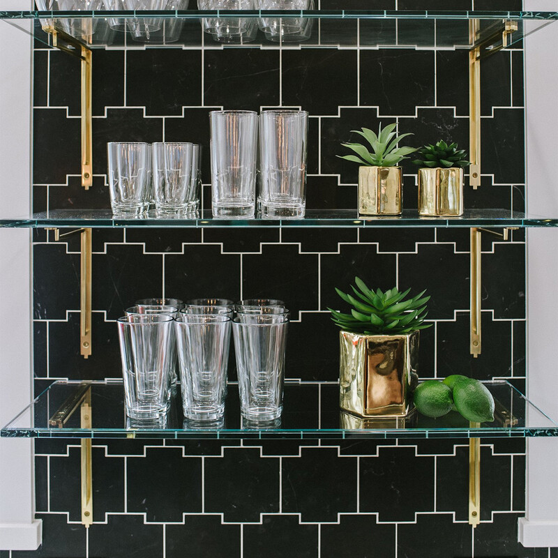 Black Honed Amulet Marble Mosaics 5 7/16×5 7/16