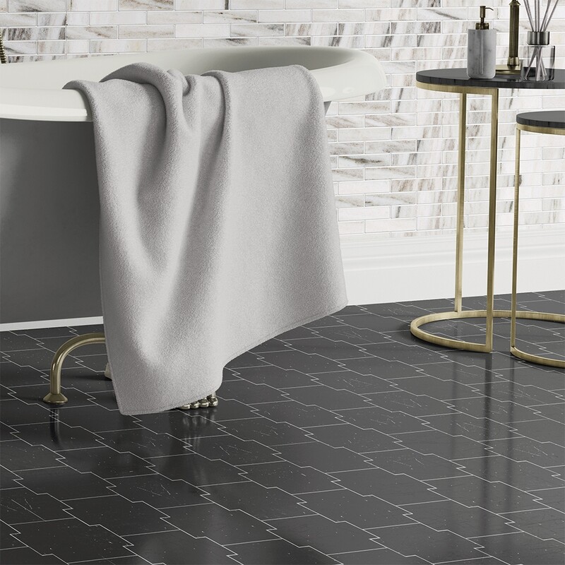 Black Honed Amulet Marble Mosaics 5 7/16×5 7/16