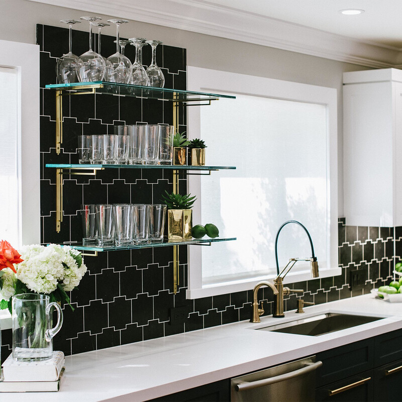 Black Honed Amulet Marble Mosaics 5 7/16×5 7/16