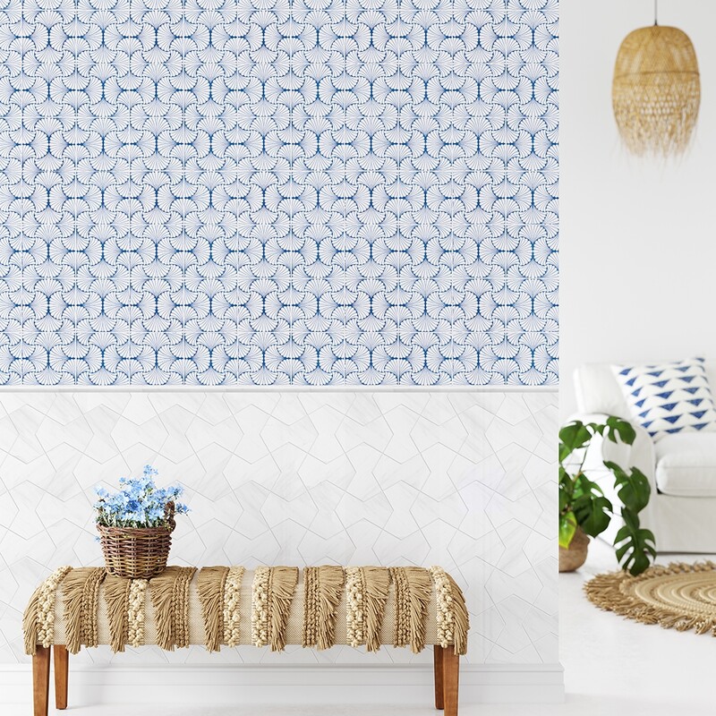 Snow White Polished Cravat Marble Mosaics 4 3/4×7 15/32