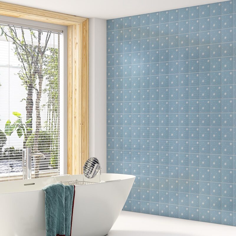 Ocean, Pure White Glossy Serendipity Ceramic Tile 6×6 (XSP90022)