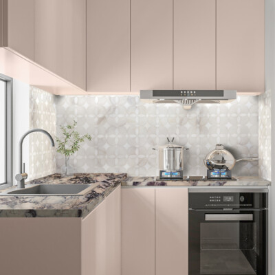 Afyon White, Dolomite Multi Finish Constantine Marble Mosaic 13 5/8×13 5/8 (YNR10020)